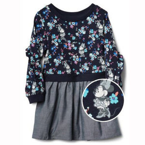Baby Gap NWT Minnie Mouse Mix-Fabric Dress 12-18 18-24 2T
